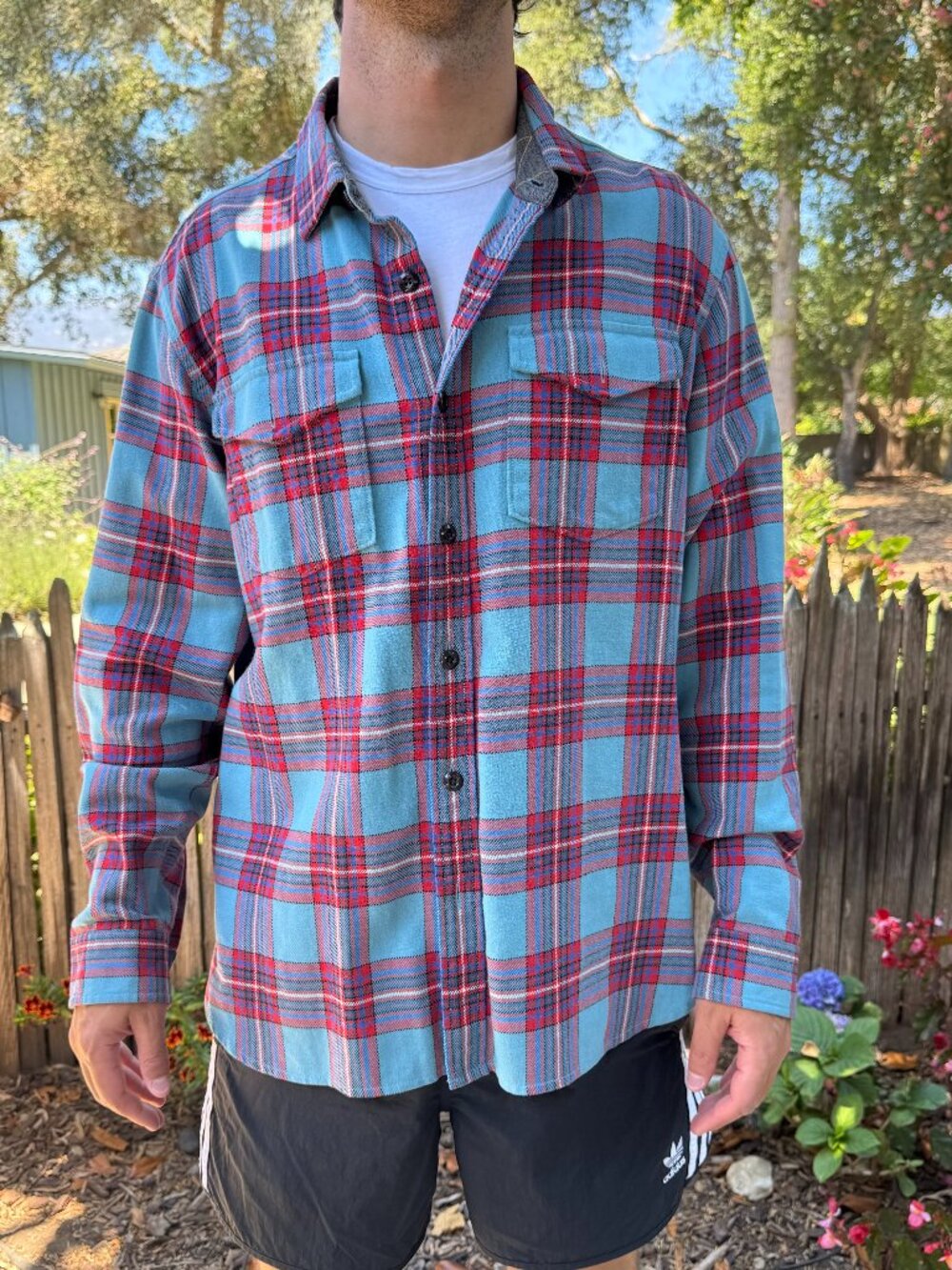 Todd Snyder x L.L.Bean Plaid Flannel Shirt Jacket Blue Red Men’s XL